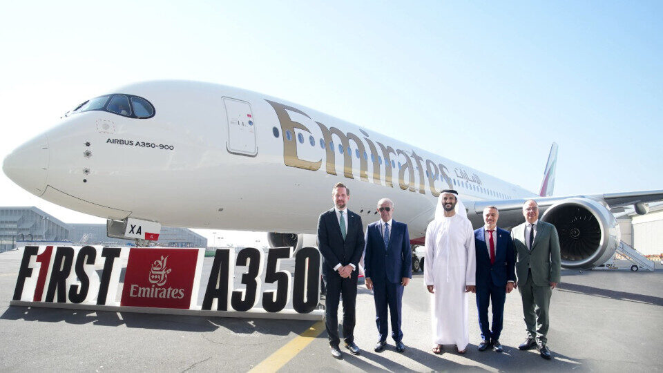 Η Emirates γνωστοποιεί την ένταξη του πρώτου αεροσκάφος τύπου Α350 στον στόλο της