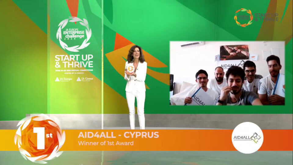 JA Εurope Enterprise Challenge 2020: Πρώτο βραβείο στην Κύπρο και την Aid4All