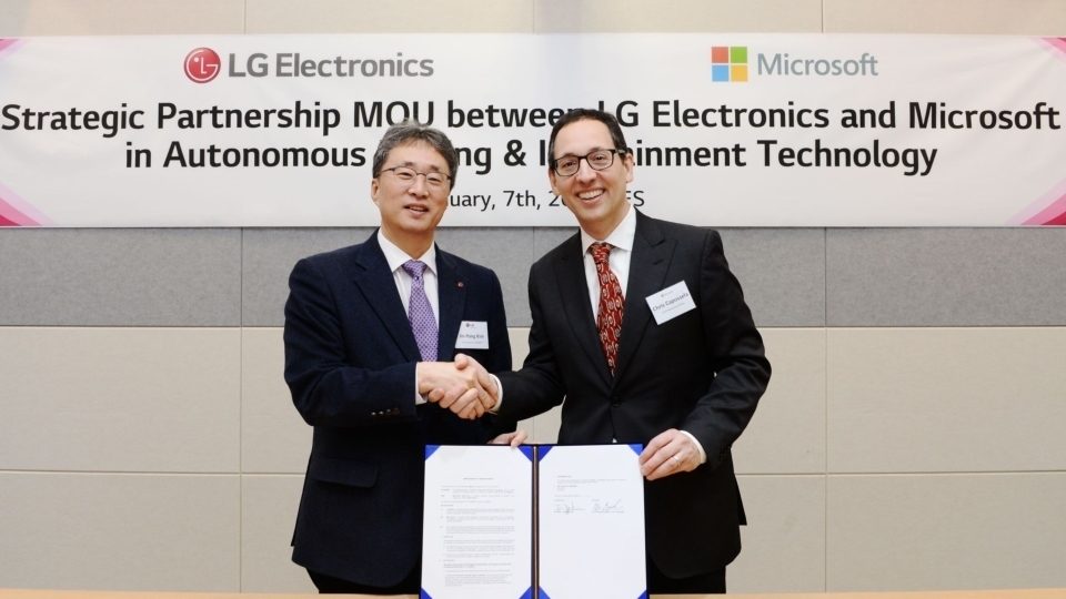 Συνεργασία Microsoft και LG στον τομέα της αυτοκίνησης 