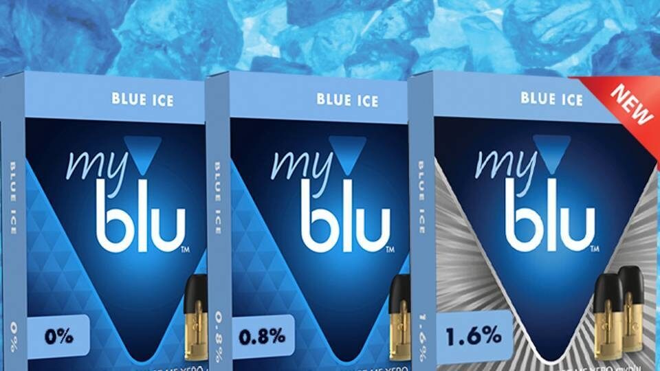 Το ηλεκτρονικό τσιγάρο myblu διευρύνεται με το νέο Blue Ice 1,6%