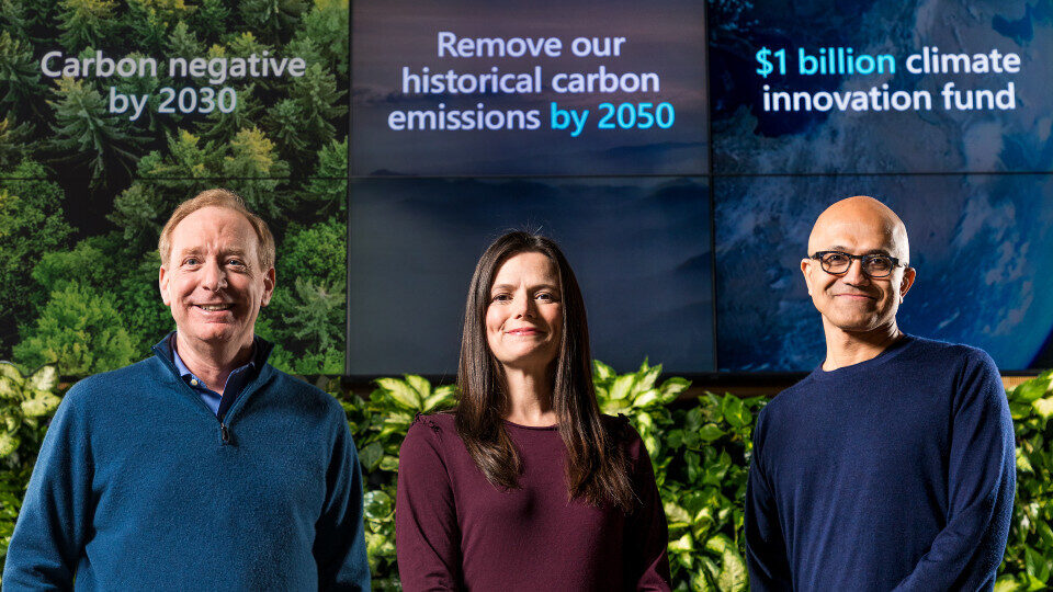 Microsoft: Αρνητικό αποτύπωμα άνθρακα ως το 2030