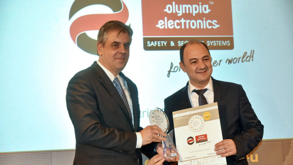Χρυσό βραβείο για την OLYMPIA ELECTRONICS A.E. στα βραβεία GREEK EXPORTS AWARDS 2017