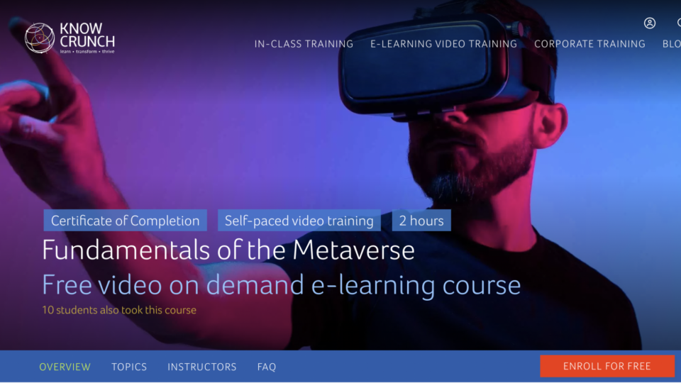 H Knowcrunch λανσάρει το πρώτο e- learning για το Metaverse
