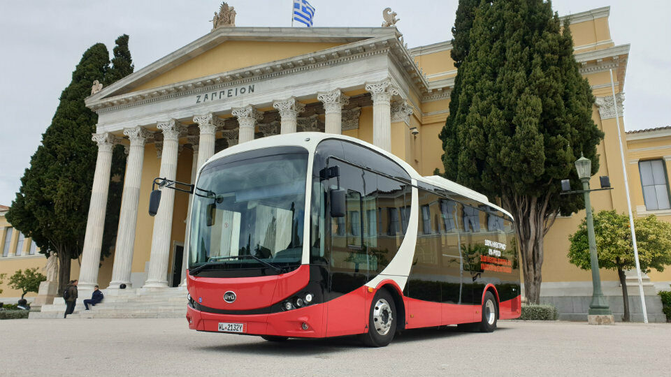 Για πρώτη φορά στην Ελλάδα το ηλεκτρικό λεωφορείο BYD
