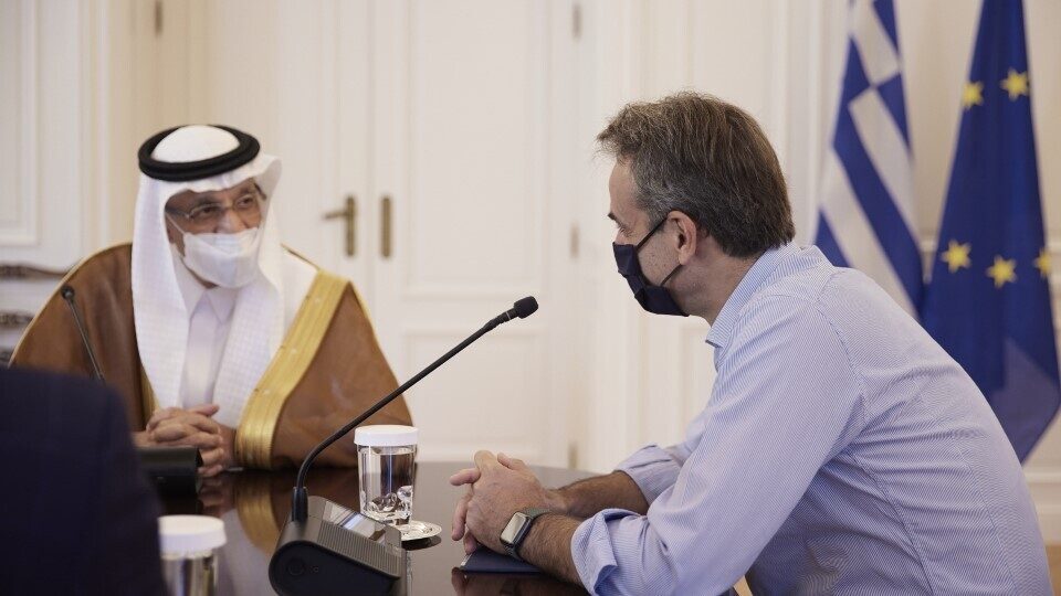 Συνάντηση Μητσοτάκη με Υπουργό Επενδύσεων της Σαουδικής Αραβίας