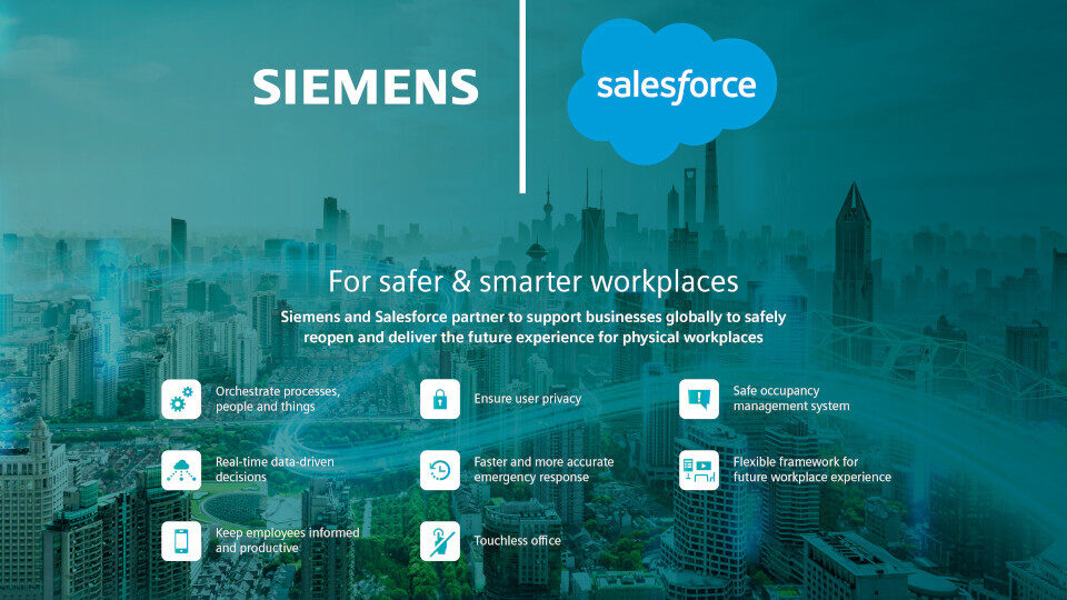 Συνεργασία Siemens - Salesforce για ασφαλείς χώρους εργασίας