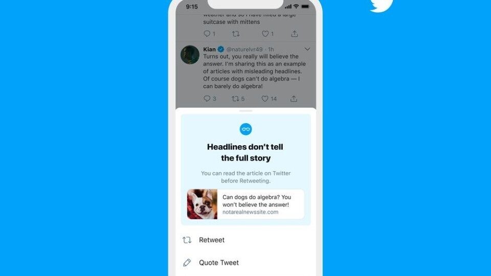 Twitter: Θα ειδοποιεί τους χρήστες πριν κάνουν retweet άρθρο που δεν διάβασαν