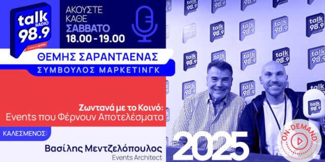 Θ. Σαρανταένας, TalkRadio 989 by Alpha: Υποτιμημένο όπλο μάρκετινγκ για μικρές επιχειρήσεις τα events