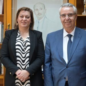 Συνάντηση της υπουργού Παιδείας, Αθλητισμού και Νεολαίας της Κύπρου με τον πρύτανη του ΑΠΘ