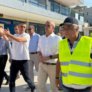 Ο Χ. Δήμας στον χώρο κατασκευής του φράγματιος Τσικνιά και σε υπό εξέλιξη έργα σε σχολεία της Λέσβου