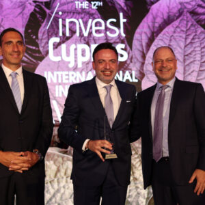 Βράβευση του Χρ. Παπαχριστοφόρου και της Mediterranean Hospitality Venture PLC στα 12th Invest Cyprus International Investment Awards
