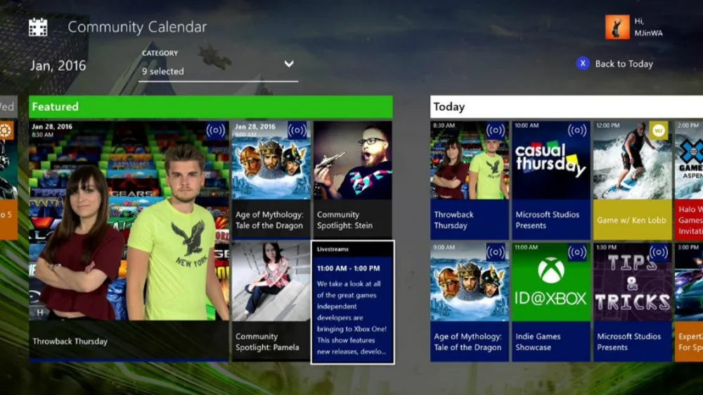Το Community Calendar είναι πλέον διαθέσιμο live στο Xbox One
