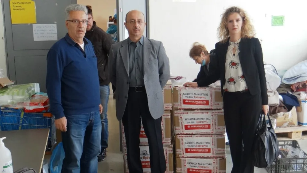 Οι εργαζόμενοι της INTERAMERICAN για τους πρόσφυγες του καταυλισμού στο Γαλάτσι