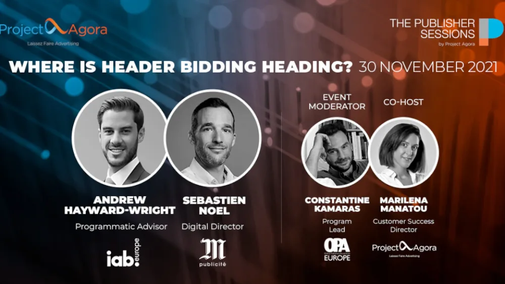 Online forum για το Header Bidding από το Project Agora στις 30 Νοεμβρίου