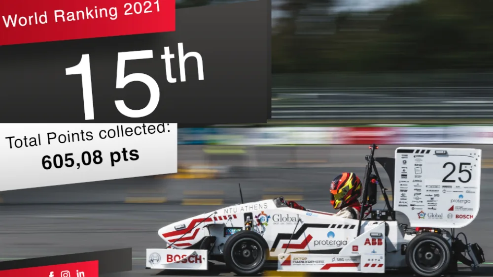 Η Prom Racing του ΕΜΠ στις κορυφαίες 15 ομάδες Formula Student παγκοσμίως
