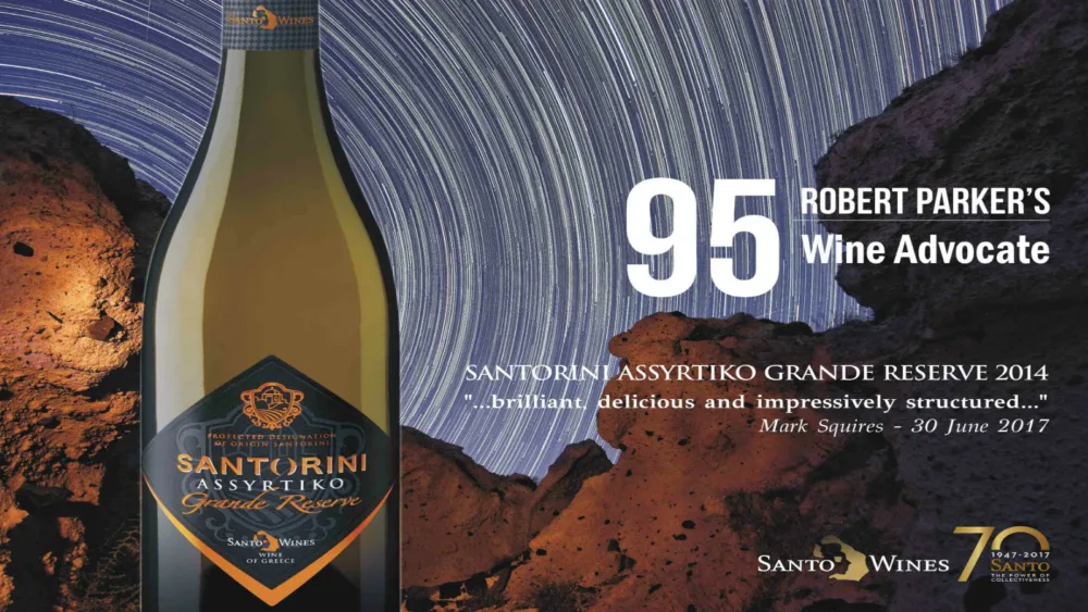 Στην κορυφή το Santorini Assyrtiko Grande Reserve 2014 με 95 βαθμούς