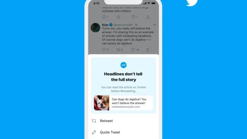 Twitter: Θα ειδοποιεί τους χρήστες πριν κάνουν retweet άρθρο που δεν διάβασαν