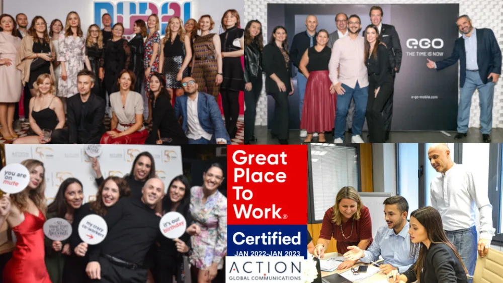 Action Global Communications: Διάκριση ως Great Place to Work - Αναγνώριση σε Κύπρο, ΗΑΕ και Ρωσία