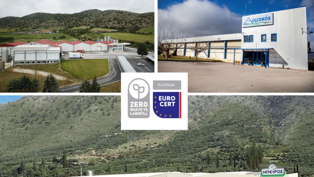 Ανώτατο πρότυπο βιωσιμότητας “Zero Waste to Landfill Platinum” και για τα τρία εργοστάσια της ΗΠΕΙΡΟΣ