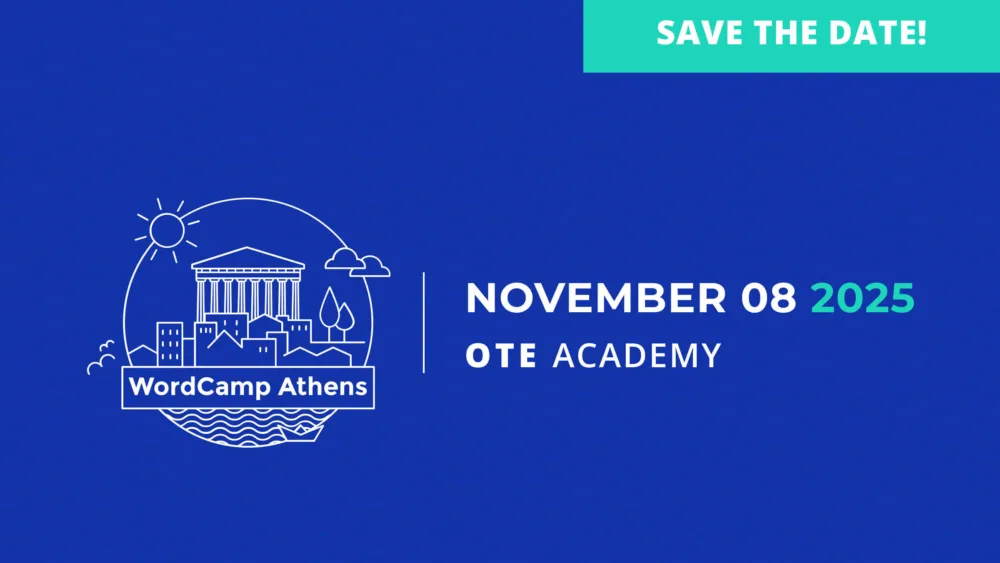 Το WordCamp Athens 2025 επιστρέφει στις 8 Νοεμβρίου στο OTE Academy