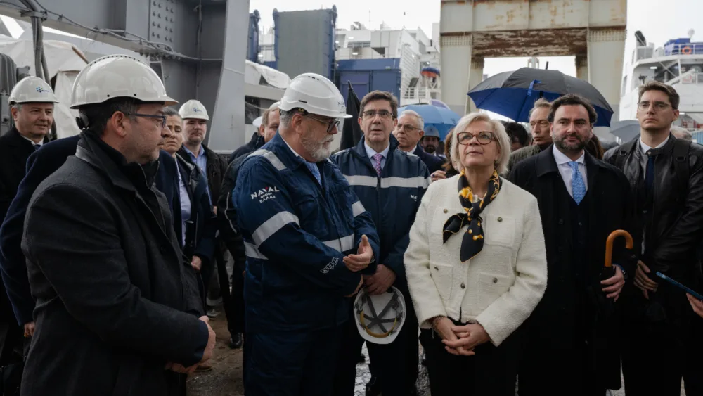 Παρουσίαση της πλωτής εξέδρας USSPS παρουσία μεταξύ άλλων του Γενικού Διευθυντή της ΓΔΑΕΕ και του CEO της Naval Group