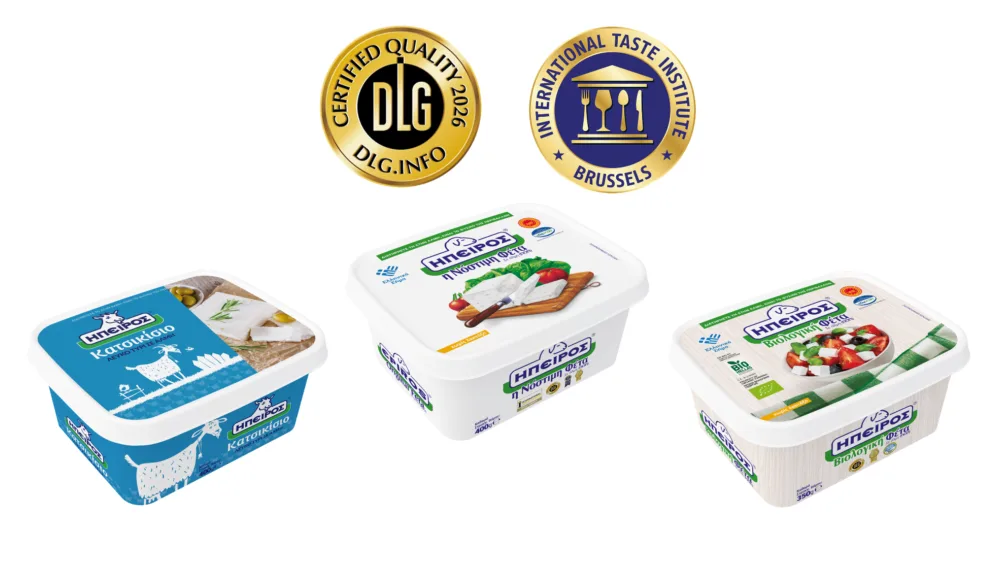 Τέσσερα νέα βραβεία απέσπασαν η φέτα ΗΠΕΙΡΟΣ και το ΗΠΕΙΡΟΣ Κατσικίσιο από DLG και ITI