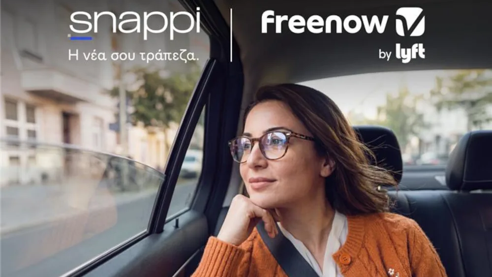 Η Snappi συνεργάζεται με το Freenow by Lyft - Προσφέρεται δώρο καλωσορίσματος στους χρήστες που θα ανοίξουν λογαριασμό στη neobank
