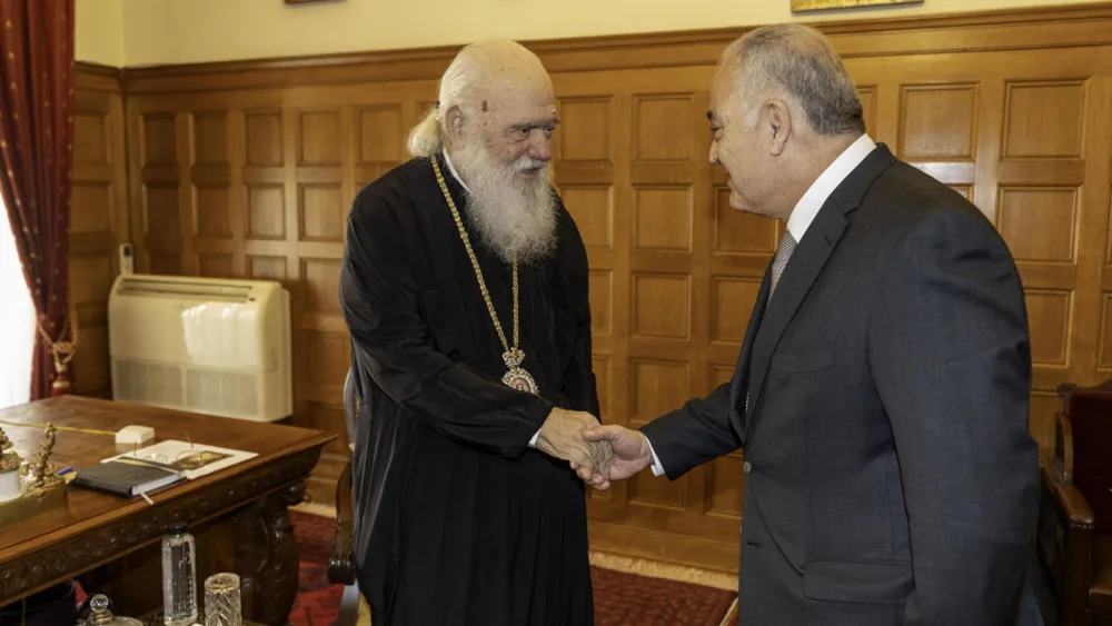 Ο πρόεδρος του Ε.Ε.Α. συναντήθηκε με τον Αρχιεπίσκοπο Ιερώνυμο - Συζήτησαν για τις δράσεις του Επιμελητηρίου που προσφέρουν στήριξη στις ΜμΕ