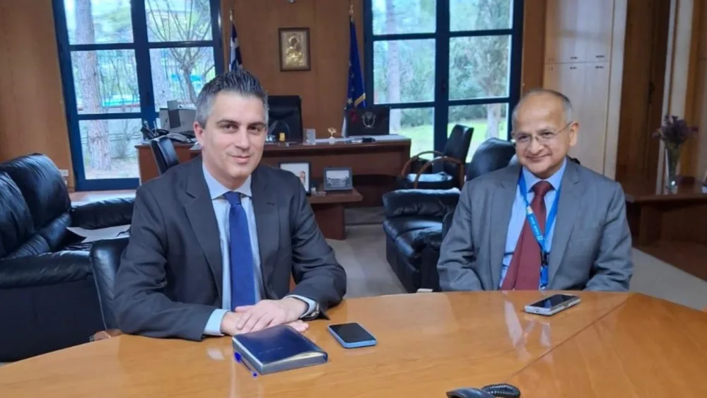 Ο Χρίστος Δήμας πραγματοποίησε συνάντηση με τον πρέσβη της Ινδίας στην Ελλάδα, Rudrendra Tandon