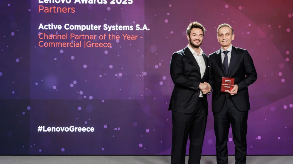 Η Active διακρίθηκε ως Channel Partner of the Year - Commercial Greece στα Lenovo Awards 2025