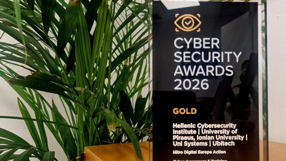 Τιμήθηκε με Χρυσό Βραβείο η συνεργασία Hellenic Cybersecurity Institute με ΠΑΠΕΙ, Ιόνιο Πανεπιστήμιο,  Uni Systems και Ubitech για το έργο NITRO Digital Europe Action