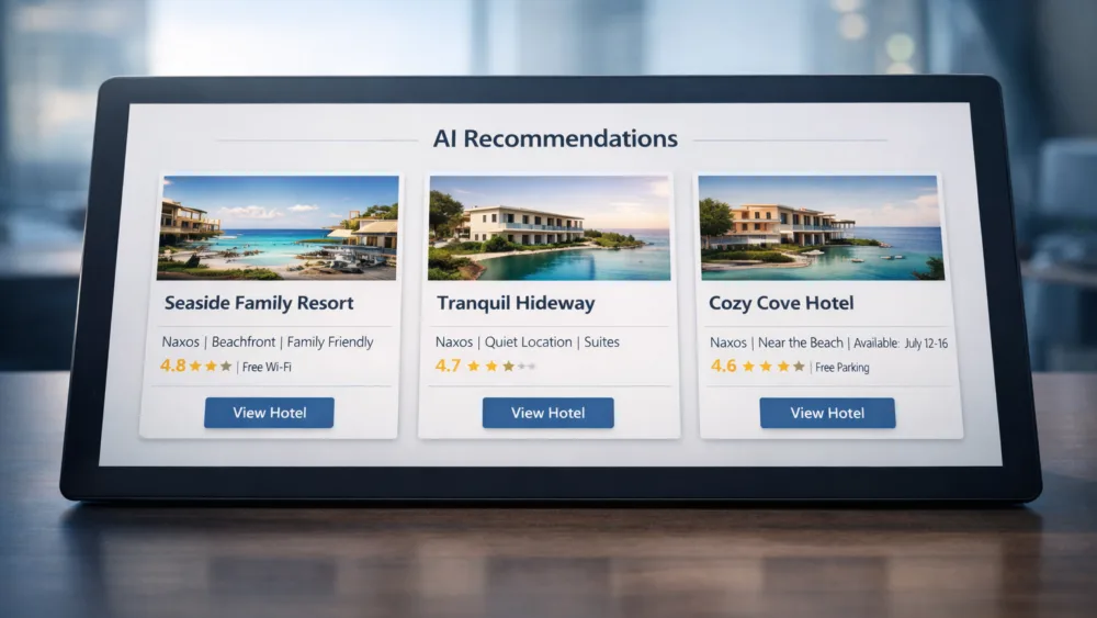 Η shortlist των 3-5 ξενοδοχείων: Πώς το AI αλλάζει το hotel marketing