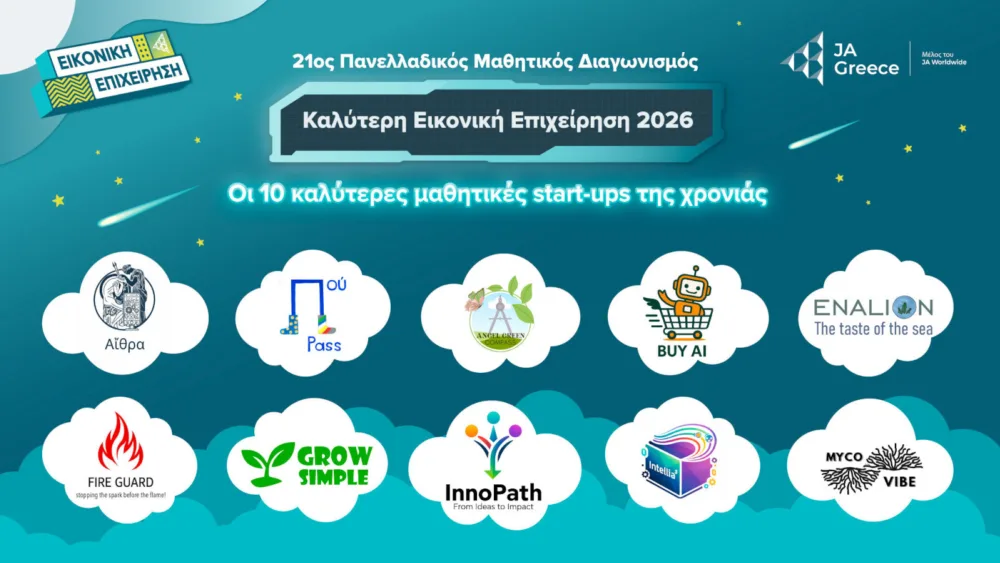 JA Greece: Ποιες είναι οι δέκα καλύτερες μαθητικές «start-ups» της χρονιάς