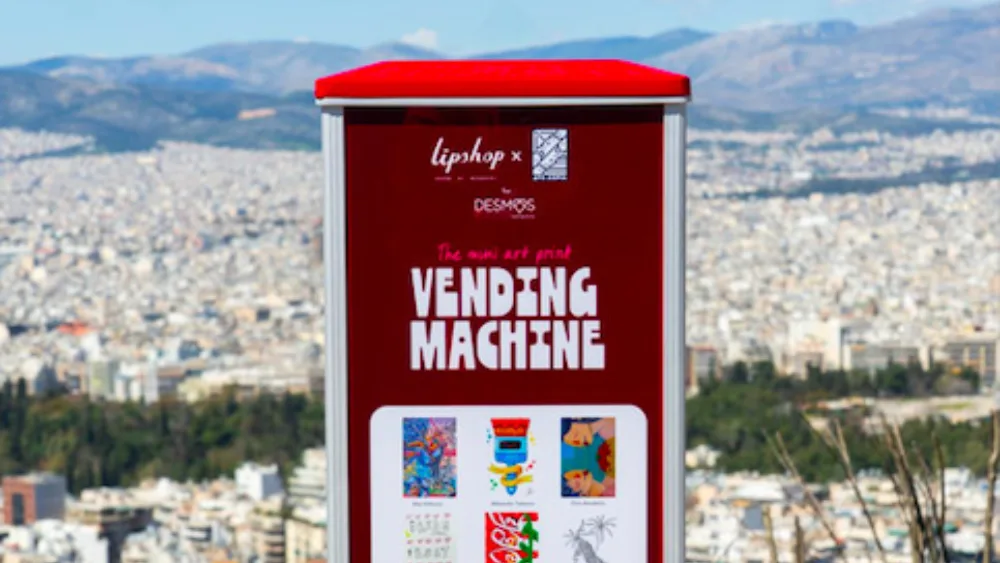 Αυτόματος πωλητής με μικρογραφίες έργων σύγχρονης τέχνης για καλό σκοπό