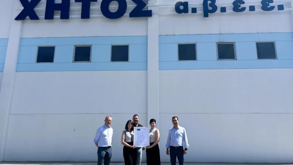 H ΧΗΤΟΣ Α.Β.Ε.Ε. πιστοποιήθηκε από τη TÜV NORD Hellas για τη δέσμευσή της την κυκλική οικονομία