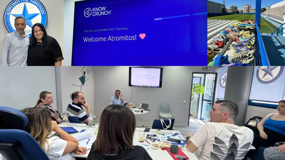 Ο Atromitos FC επέλεξε την Knowcrunch για την ανάπτυξη των AI δεξιοτήτων των στελεχών της