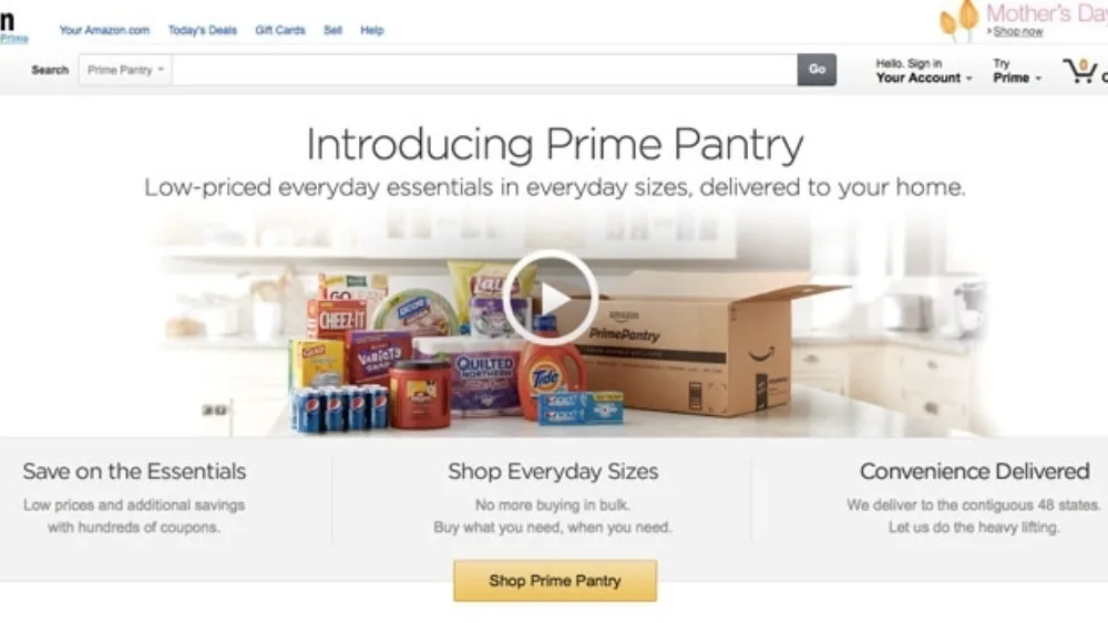 Amazon: Prime Pantry – Η νέα υπηρεσία παράδοσης μη ευπαθή προϊόντων