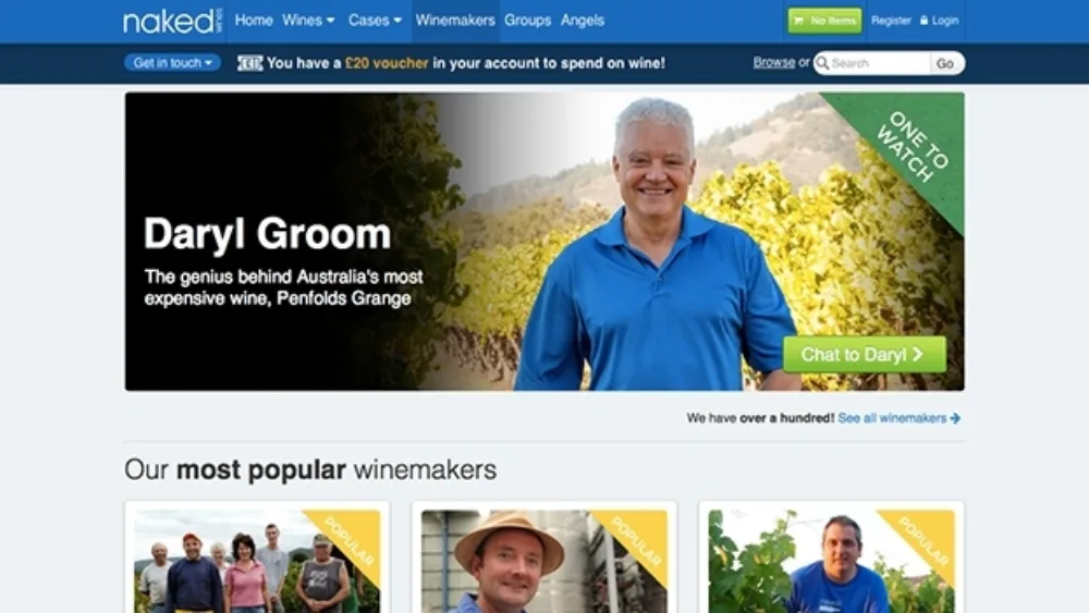 Το κρασί ρέει με τη μορφή καταρράκτη από το διαδίκτυο