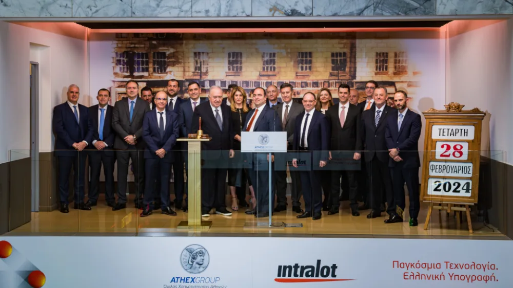 Την Intralot υποδέχθηκε το ΧΑ - Σ. Κόκκαλης: Εστιάζουμε στις ευκαιρίες για ανάπτυξη και στρατηγικές συνεργασίες