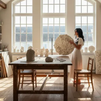 H Βίβιαν και τα sold out workshops κεραμικής με θέμα τα κυκλαδικά ειδώλια στην Ολλανδία