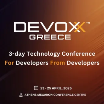 Το μεγαλύτερο συνέδριο ανάπτυξης λογισμικού στην Ελλάδα, Devoxx Greece, έρχεται ξανά, στις 23-25 Απριλίου 2026 στο Μέγαρο Μουσικής Αθηνών