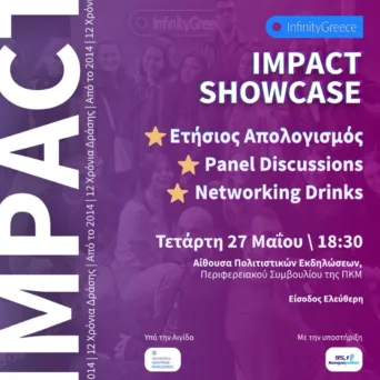 Το InfinityGreece παρουσιάζει το 4ο απολογιστικό event Impact Showcase στις 27 Μαΐου