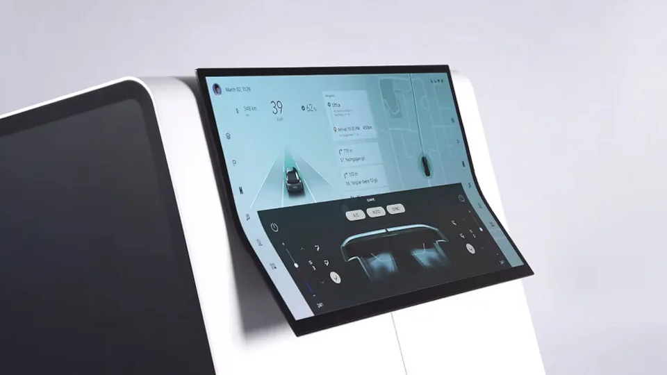 H LG επαναστατεί με τις ευέλικτες και χωρίς παραμορφώσεις οθόνες αυτοκινήτου OLED τεχνολογίας