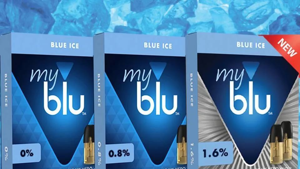 Το ηλεκτρονικό τσιγάρο myblu διευρύνεται με το νέο Blue Ice 1,6%