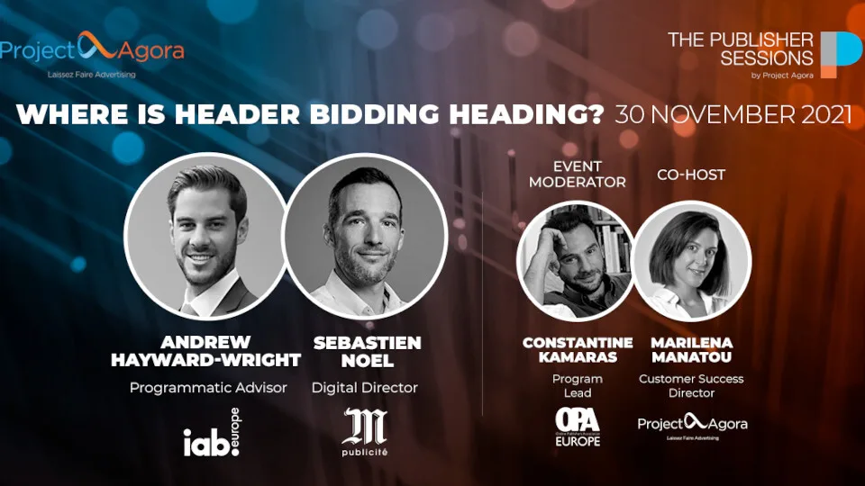 Online forum για το Header Bidding από το Project Agora στις 30 Νοεμβρίου