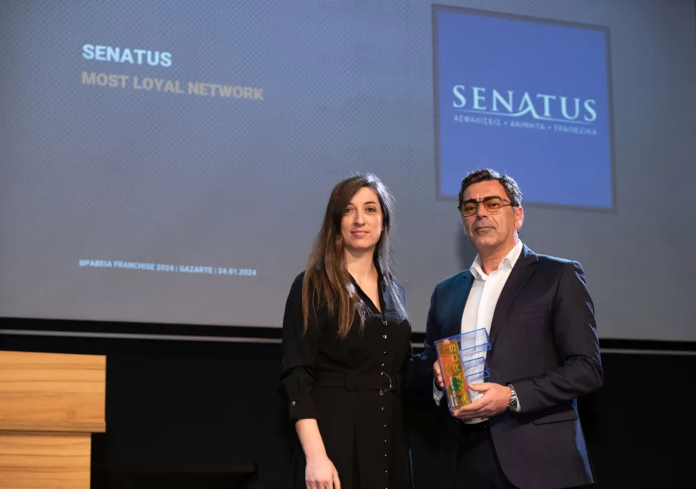 ​Τα FRANCHISE AWARDS 2024 ανέδειξαν τη SENATUS ως Νο1 Brand στην Ελλάδα