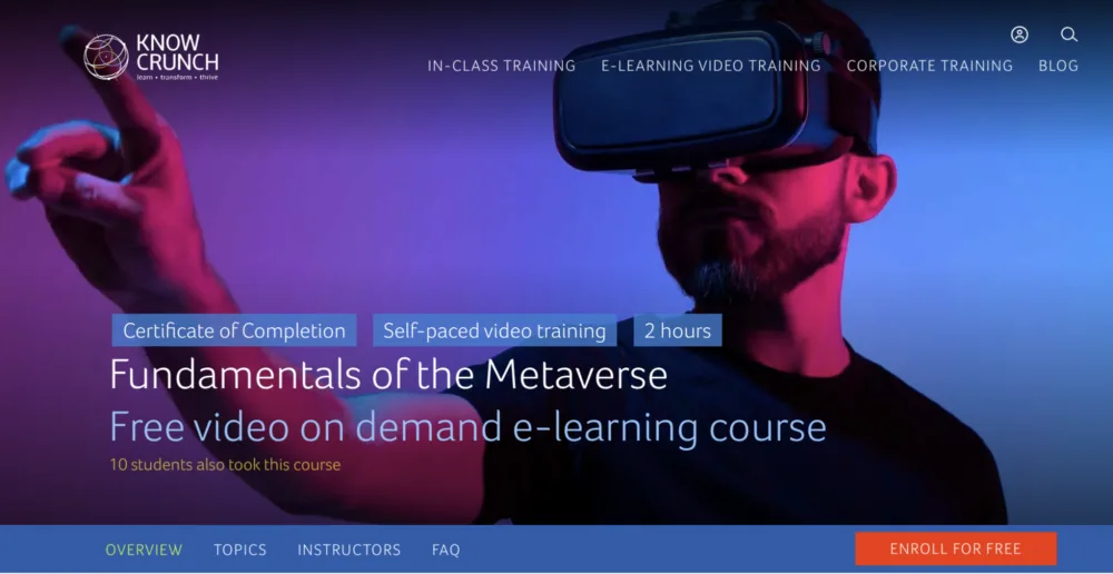 H Knowcrunch λανσάρει το πρώτο e- learning για το Metaverse