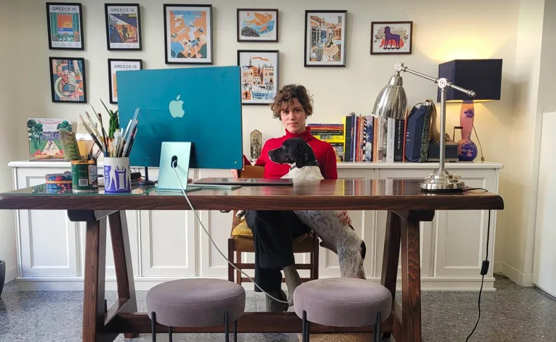 Το αλλιώτικο γραφείο της illustrator Άννας Τζώρτζη