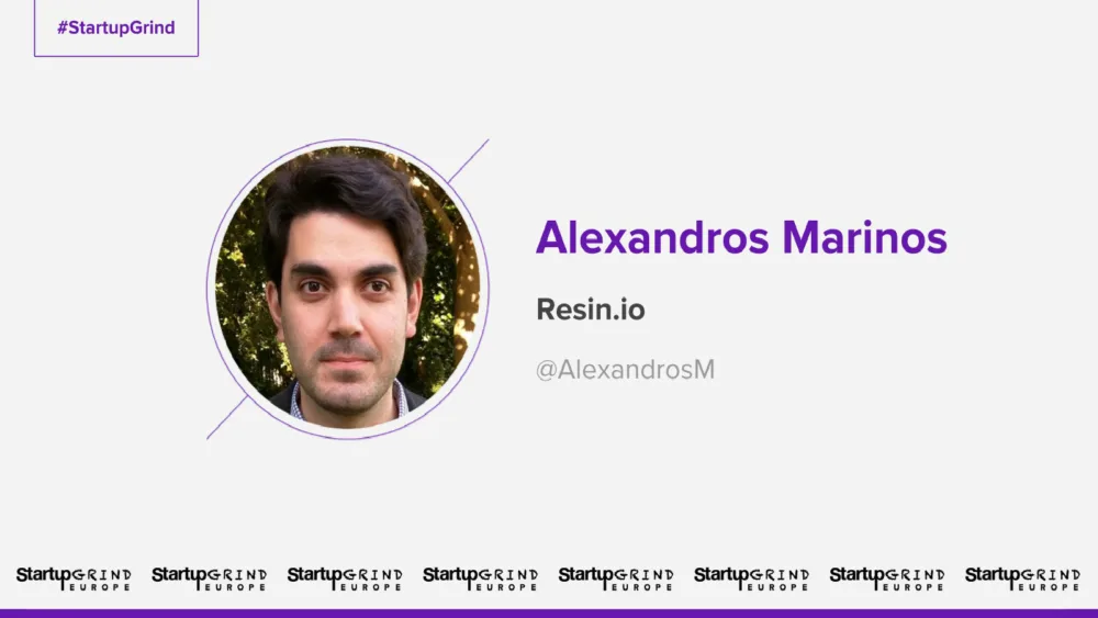 Τρίτη 12 Σεπτεμβρίου 2017, 6μμ στο The HUB Events Με τoν Αλέξανδρο Μαρίνο (Resin.io) [video]
