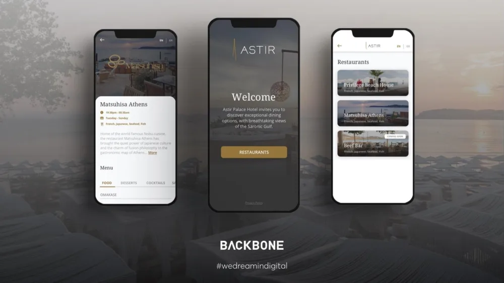 Backbone: Συνεργασία με το ξενοδοχείο Astir Palace για την δημιουργία ανέπαφου μενού